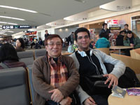 福岡空港からブラジルへ出発　福岡でお世話した留学生