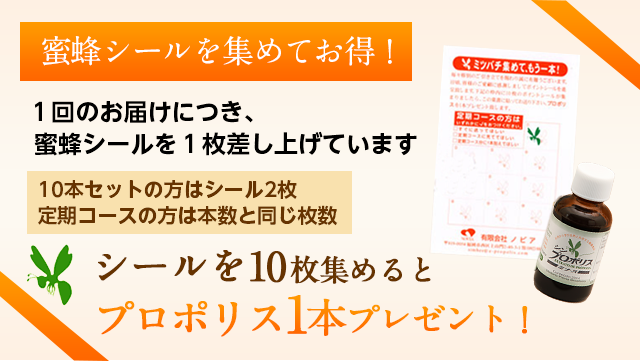 蜜蜂シールを集めてお得！